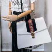 Tweedehands Witleren Sylvie Tas Gucci Vintage , White , Dames