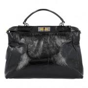 Pre-owned Leather handbags Fendi Vintage , Black , Dames