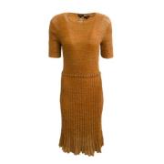 Pre-owned Wool dresses Chanel Vintage , Brown , Dames