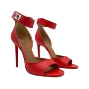 Pre-owned Leather sandals Givenchy Pre-owned , Red , Dames