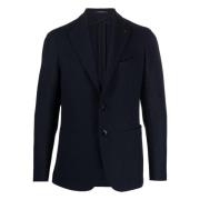 Donkerblauwe Blazers Tagliatore , Blue , Heren