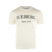 Ecru T-Shirts Collectie Iceberg , Beige , Heren