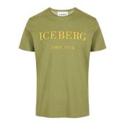 Groene T-shirts Iceberg , Green , Heren