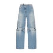 Jeans met gespleten pijpen The Attico , Blue , Dames