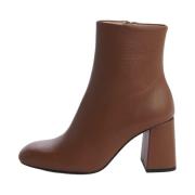 Camel Leren Platte Schoenen Souliers Martinez , Brown , Dames