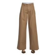 Wide Trousers Jejia , Brown , Dames