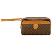 Pre-owned Canvas clutches Celine Vintage , Brown , Dames