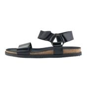 Molly Leren Sandaal - Zwart Nature Footwear , Black , Dames
