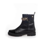 Korte Leren Laarzen met Gouden Accessoires Copenhagen Shoes , Black , ...