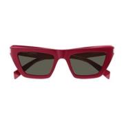 Rode Cat-Eye Zonnebril voor Dames Saint Laurent , Red , Dames