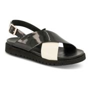 Flat Sandals B&Co , Black , Dames