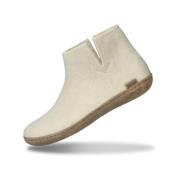 Comfortabele Wol Enkellaarzen Glerups , Beige , Dames