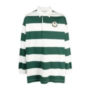 Gestreept poloshirt met lange mouwen Moncler , Multicolor , Heren