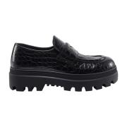 Loafers Car Shoe , Black , Dames