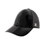 Vinyl Cap - Katoen - Zwart Courrèges , Black , Unisex