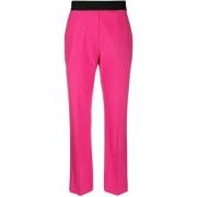 Straight Trousers Msgm , Pink , Dames
