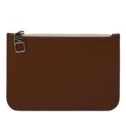 Bruin Leren Louis Vuitton Clutch Louis Vuitton Vintage , Brown , Dames