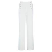 Hoge taille witte broek met messing knopen Dea Kudibal , Multicolor , ...