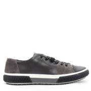 Pre-owned Leather sneakers Prada Vintage , Black , Dames