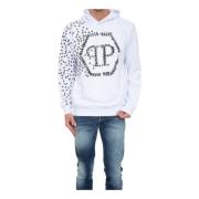 Hoodie Philipp Plein , White , Heren