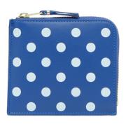 Leren Portemonnee met Polka Dot Comme des Garçons , Blue , Dames