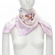 Pre-owned Silk scarves Louis Vuitton Vintage , Pink , Dames
