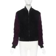 Pre-owned Velvet outerwear Saint Laurent Vintage , Black , Dames