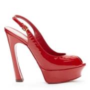 Pre-owned Leather heels Yves Saint Laurent Vintage , Red , Dames