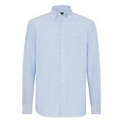 Oxford Katoenen Overhemd Regular Fit Boggi Milano , Blue , Heren