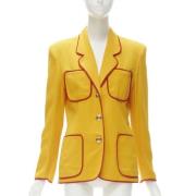 Pre-owned Acetate outerwear Moschino Pre-Owned , Yellow , Dames