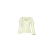 Pre-owned Wool tops Moschino Pre-Owned , White , Dames