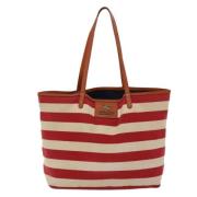 Pre-owned Canvas totes Burberry Vintage , Red , Dames