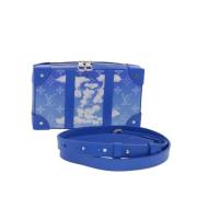 Tweedehands Blauwe Leren Schoudertas Louis Vuitton Vintage , Blue , Da...