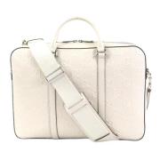 Pre-owned Leather travel-bags Gucci Vintage , Beige , Dames