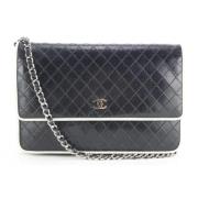 Gebruikte leren portemonnees, Italiaans, 7,5 lengte Chanel Vintage , B...