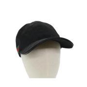 Tweedehands Gucci-hoed van zwart stof Gucci Vintage , Black , Unisex