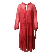 Pre-owned Cotton dresses Chloé Pre-owned , Red , Dames