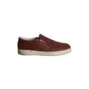 Pre-owned Leather sneakers Bottega Veneta Vintage , Brown , Dames