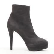 Pre-owned Suede boots Yves Saint Laurent Vintage , Gray , Dames