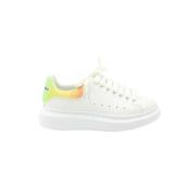 Pre-owned Leather sneakers Alexander McQueen Pre-owned , White , Dames