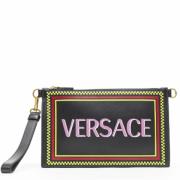 Pre-owned Leather shoulder-bags Versace Pre-owned , Black , Dames