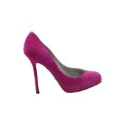 Pre-owned Suede heels Sergio Rossi Pre-owned , Pink , Dames