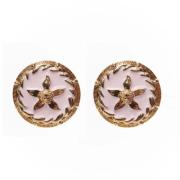 Pre-owned Metal earrings Versace Pre-owned , Pink , Dames