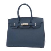 Pre-owned Leather hermes-bags Hermès Vintage , Blue , Dames
