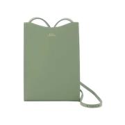 Leather shoulder-bags A.p.c. , Green , Dames