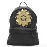 Pre-owned Nylon backpacks Versace Pre-owned , Black , Dames