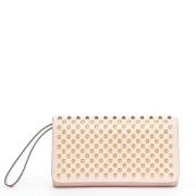 Pre-owned Leather wallets Christian Louboutin Pre-owned , Pink , Dames