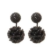 Pre-owned Plastic earrings Oscar De La Renta Pre-owned , Black , Dames