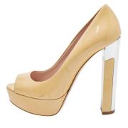 Pre-owned Leather heels Miu Miu Pre-owned , Beige , Dames