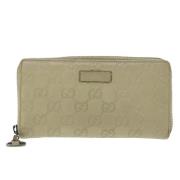 Pre-owned Canvas wallets Gucci Vintage , Beige , Dames